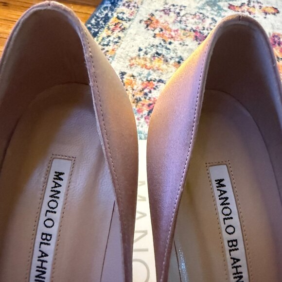 Manolo Blahnik Satin Crystal Embellishment Heels - Picture 8 of 11